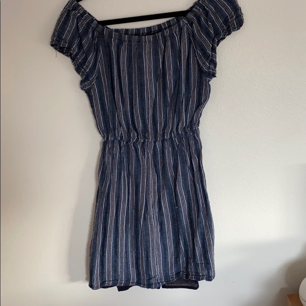 Off the shoulder stripped dress